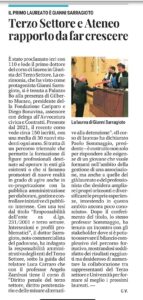 Terzo Settore e Ateneo rapporto da far crescere